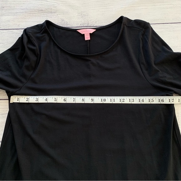 Lilly Pulitzer Ophelia Swing Dress in Onyx Black Stretch Jersey Knit - Picture 4 of 10